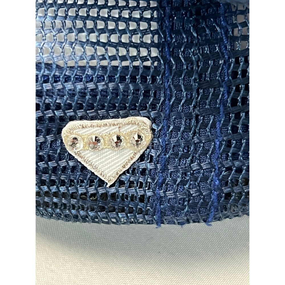Texas Rangers MLB Trucker Hat Navy Blue Rhinestone Distressed‎ Mesh Back Cap - Picture 2 of 4
